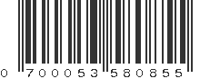 UPC 700053580855