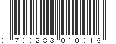 UPC 700283010016