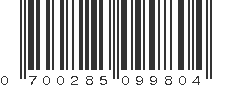 UPC 700285099804