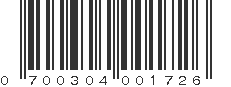 UPC 700304001726