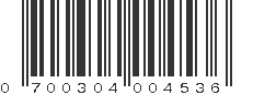 UPC 700304004536