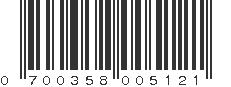 UPC 700358005121