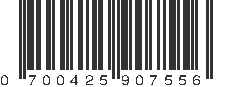 UPC 700425907556