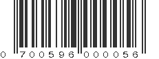 UPC 700596000056