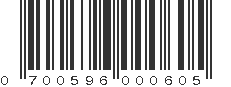 UPC 700596000605