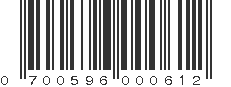 UPC 700596000612