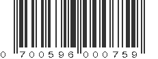 UPC 700596000759