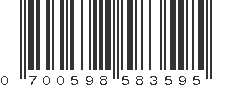 UPC 700598583595