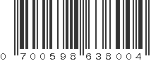 UPC 700598638004