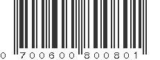 UPC 700600800801