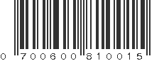 UPC 700600810015