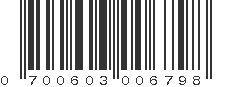 UPC 700603006798