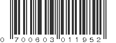 UPC 700603011952