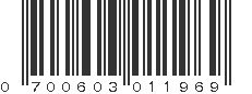 UPC 700603011969