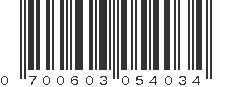 UPC 700603054034