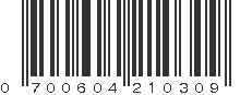 UPC 700604210309