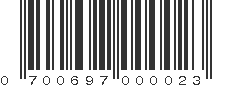 UPC 700697000023