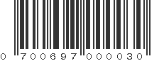 UPC 700697000030