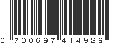 UPC 700697414929