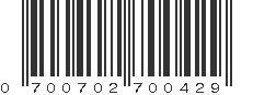 UPC 700702700429