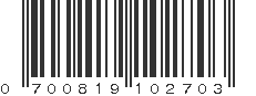 UPC 700819102703