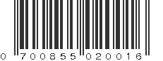 UPC 700855020016