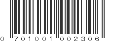 UPC 701001002306