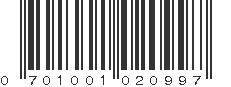 UPC 701001020997