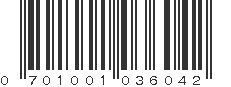 UPC 701001036042