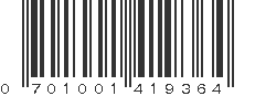 UPC 701001419364
