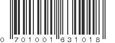 UPC 701001631018