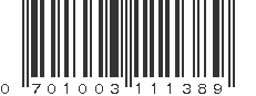 UPC 701003111389