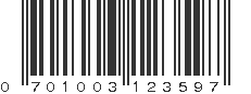 UPC 701003123597