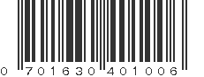 UPC 701630401006