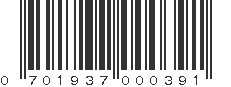 UPC 701937000391