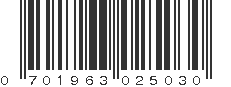 UPC 701963025030