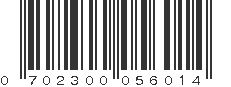 UPC 702300056014