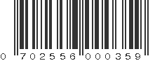 UPC 702556000359