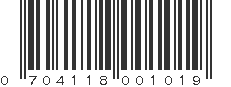 UPC 704118001019