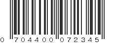 UPC 704400072345