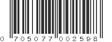 UPC 705077002598