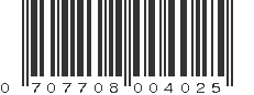 UPC 707708004025