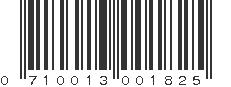 UPC 710013001825