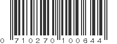 UPC 710270100644