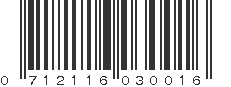 UPC 712116030016