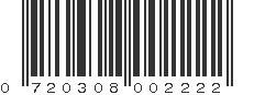 UPC 720308002222