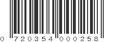 UPC 720354000258