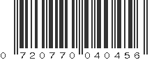 UPC 720770040456