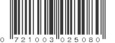 UPC 721003025080