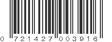 UPC 721427003916